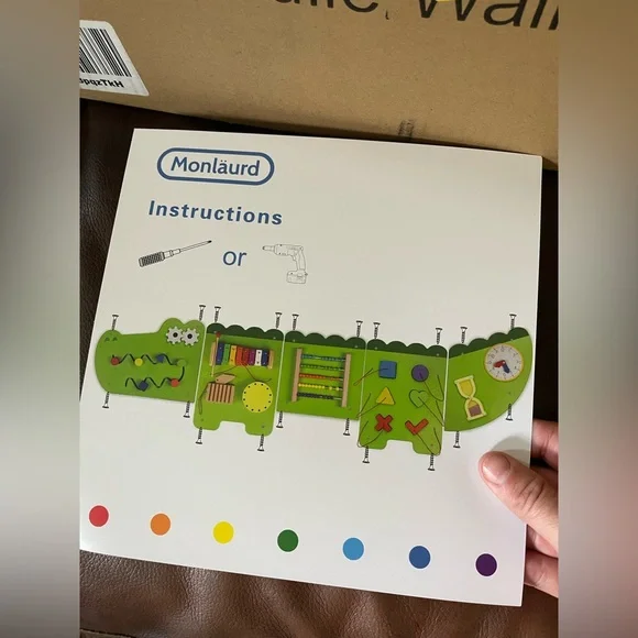 Monlaurd Crocodile Activity Wall Panel Montessori Sensory Busy Board - Picture 4 of 5